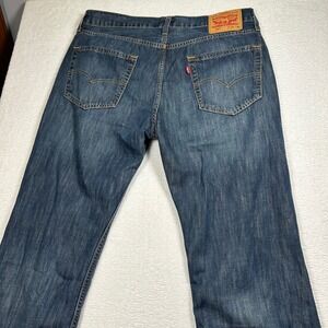 Levi 527 Bootcut Jeans Darkwash Denim Mens 34x30 Blue Cotton Low Pro Boot Cut